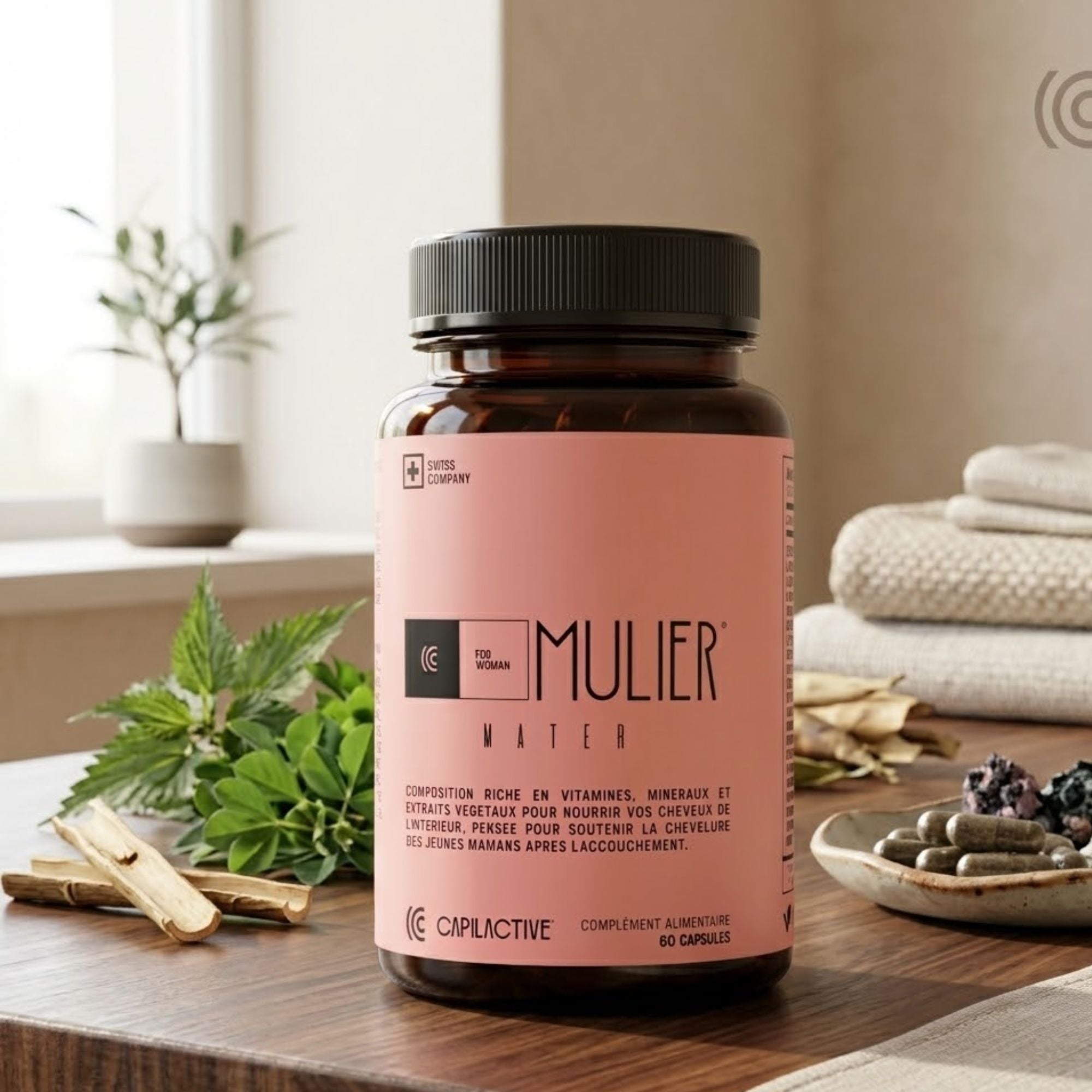 CapilActive MULIER Mater : Complément Capillaire Anti-chute Post-partum & Régénération